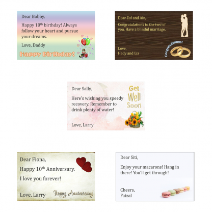 Macarons.sg Mini Greeting Cards